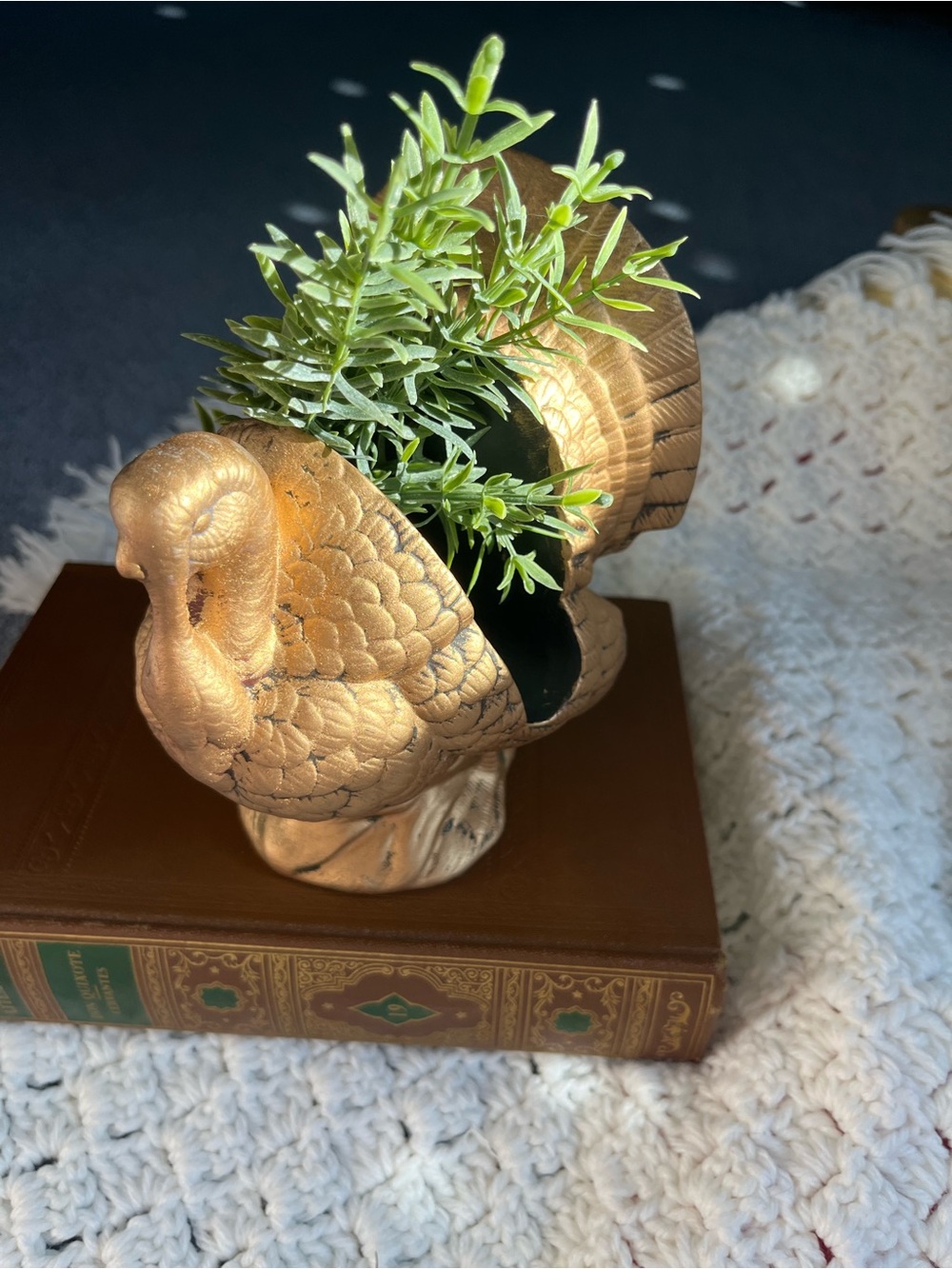 Gold Decorative Ceramic Turkey napkin holder - Home Accents
